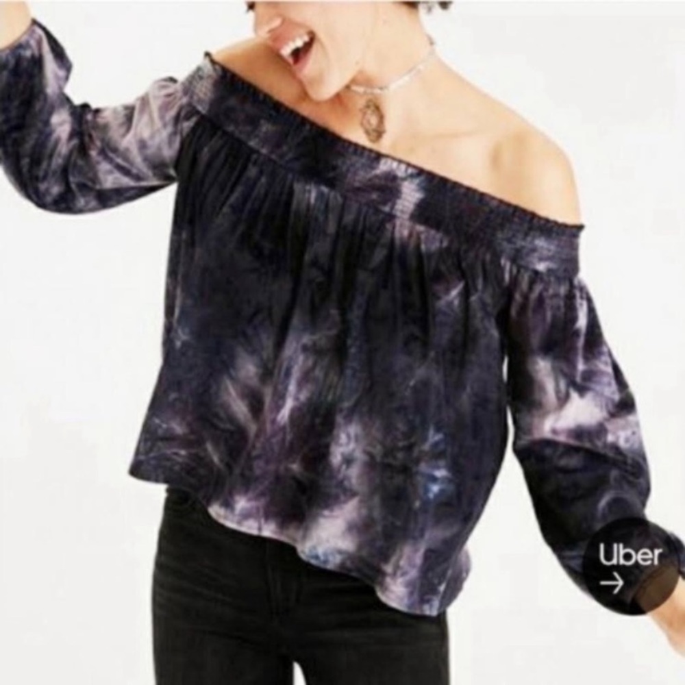 American Eagle • Off The Shoulder Tie Dye Top